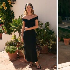Free People Black Backless Dress